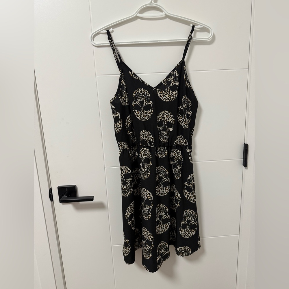 Women's skull print summer dress